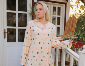 long gown with dots