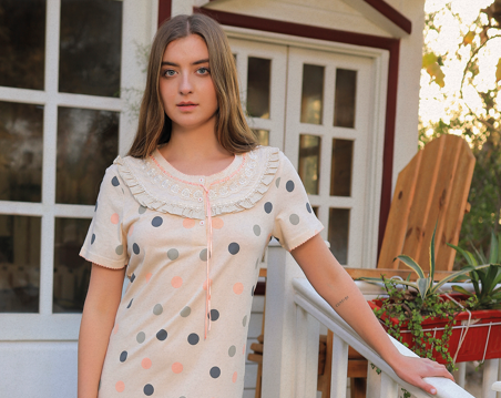 long gown with short sleeve